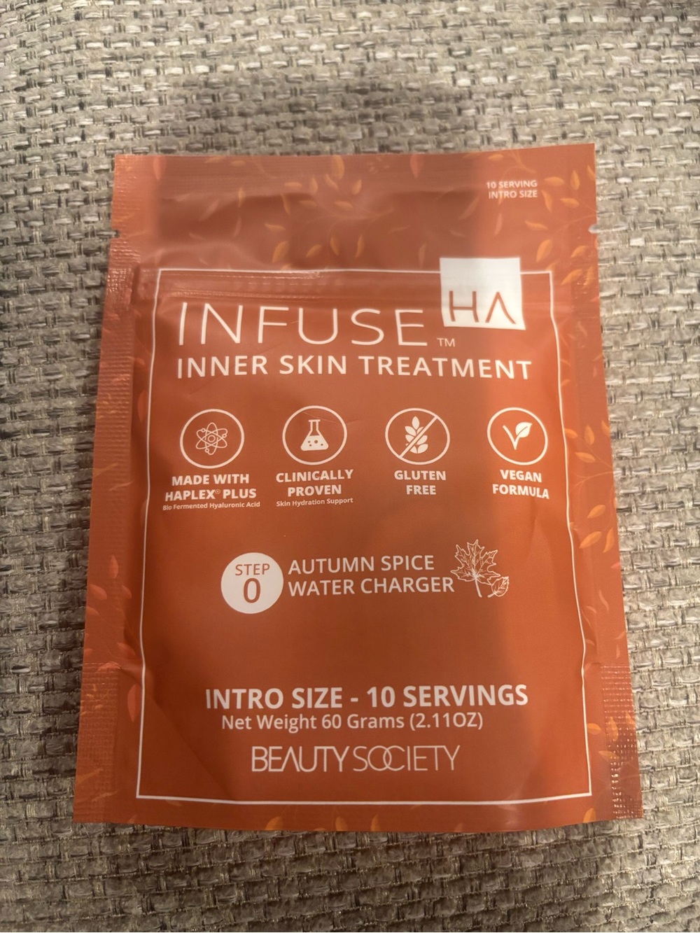 Beauty Society Infuse HA Autumn Spice Water Charger Intro Size